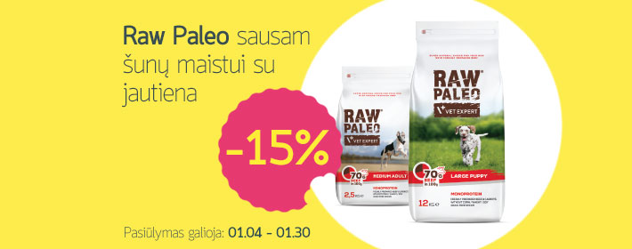 Raw Paleo sausam maistui su jautiena -15%