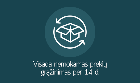 Visada nemokamas prekių grąžinimas per 14 d.