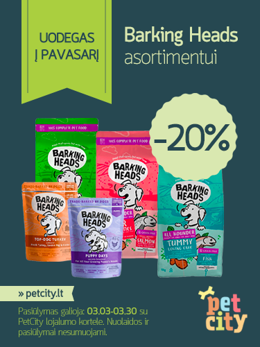 Barking Heads asortimentui -20%