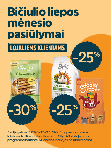 Mėnesio pasiūlymai PetCity BIČIULIAMS