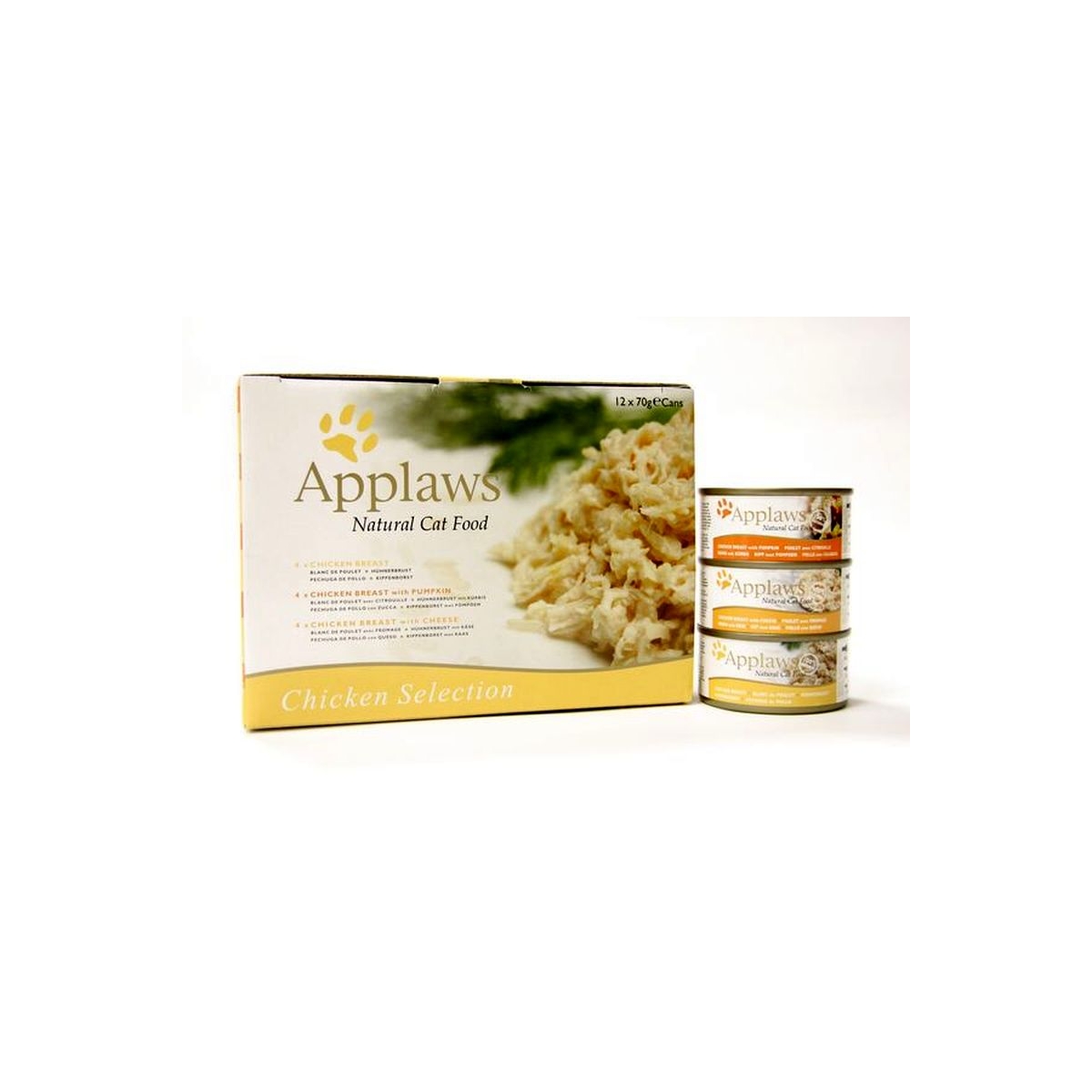 Applaws konservai katėms su vištiena,12 x 70 g