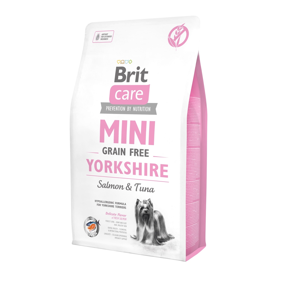 Brit Care Mini Yorkshire sausas šunų maistas su lašiša ir tunu, 2kg - 