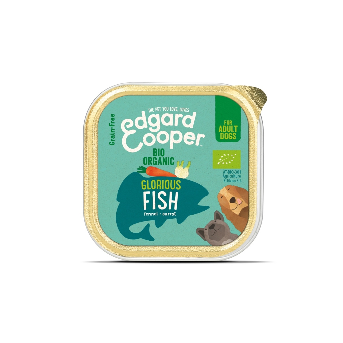 Edgard Cooper konservuotas maistas šunims, su ekologiška žuvimi, 100g - 