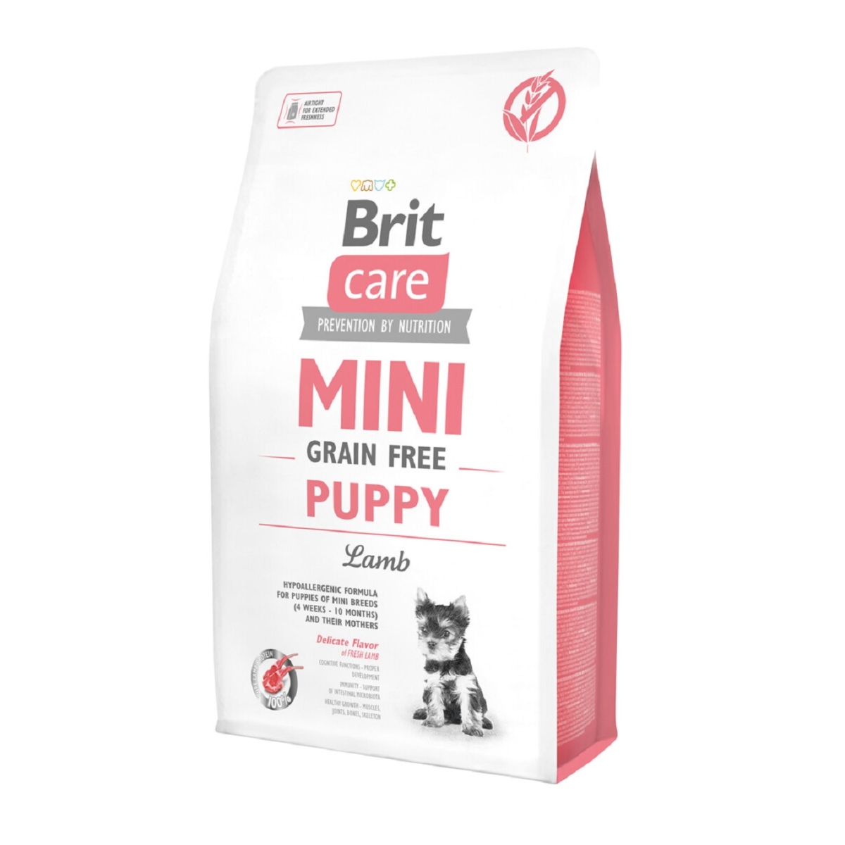 Brit Care puppy mini begrūd maistas šuniukams su ėriena, 2kg - 