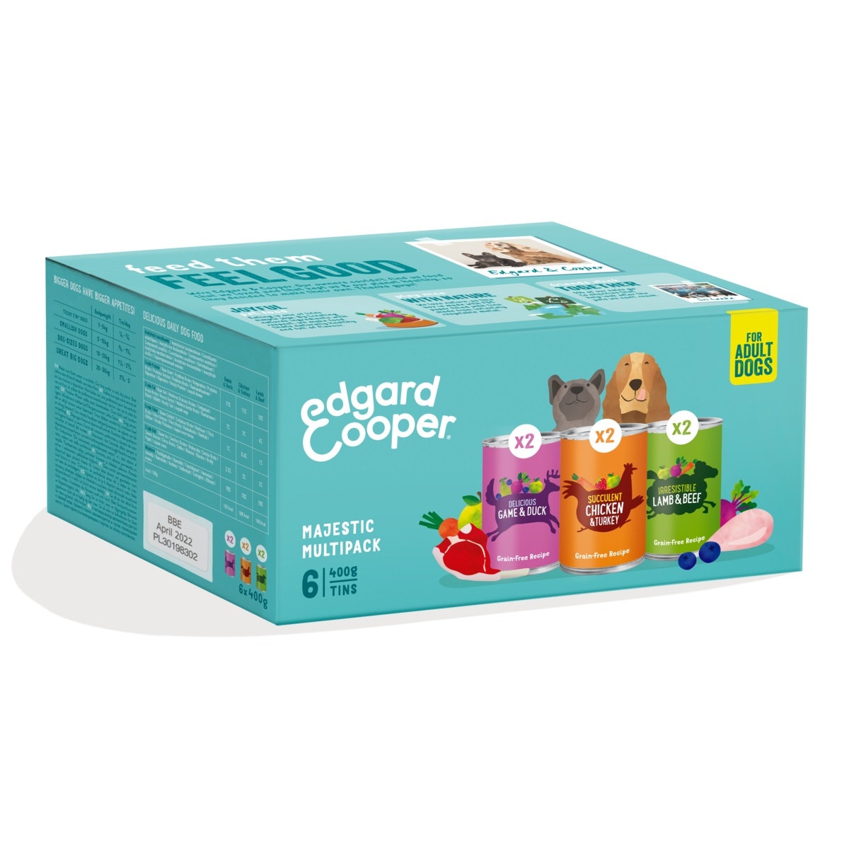 Edgard Cooper konservų rinkinys šunims, 6×400g - 