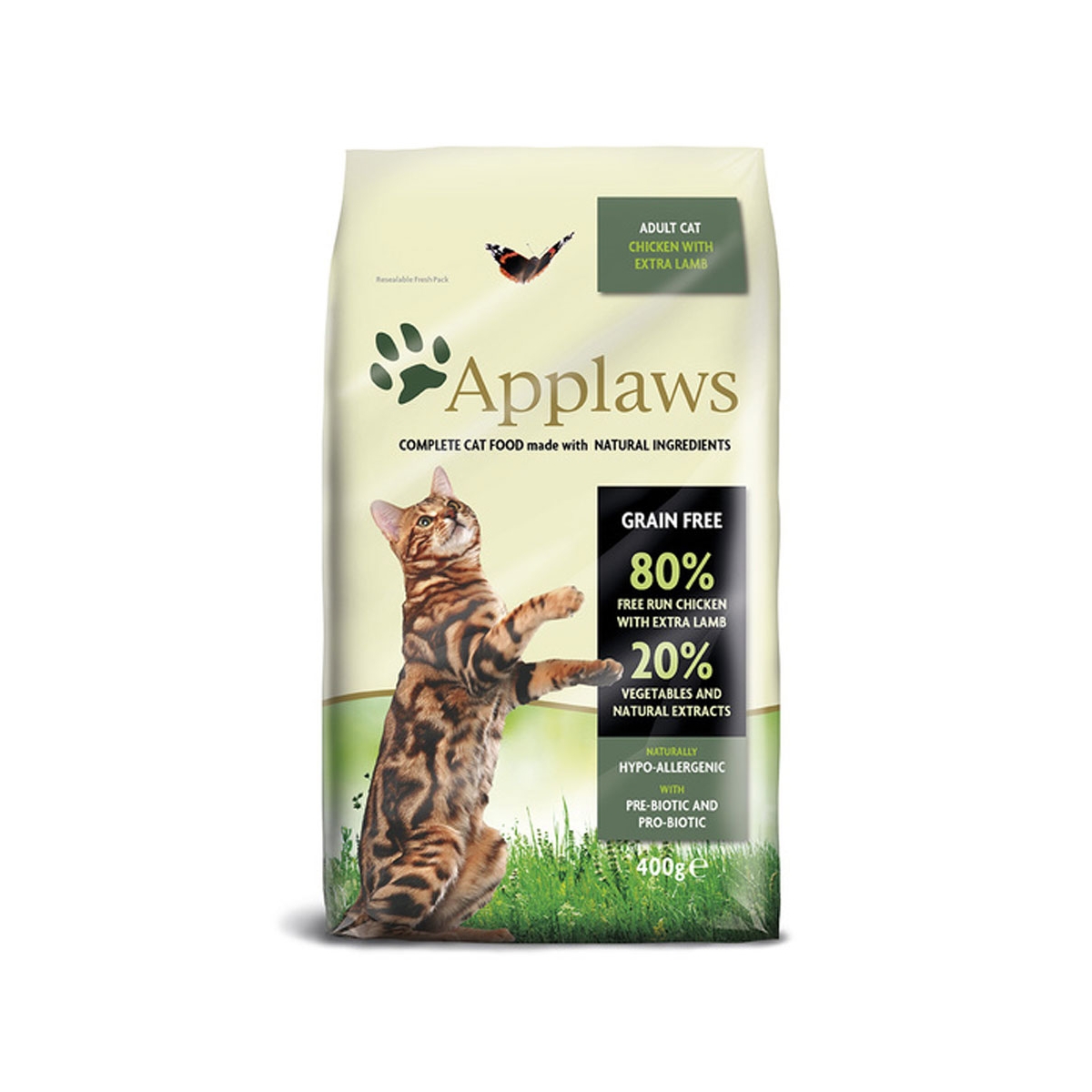 Applaws Adult Cat sausas maistas katėms su vištiena ir ėriena, 400 g - 