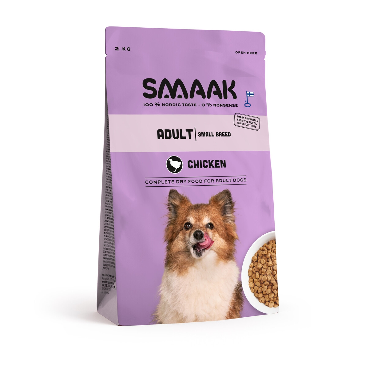 SMAAK sausas maistas mažų veislių šunims su vištiena, 2 kg - 