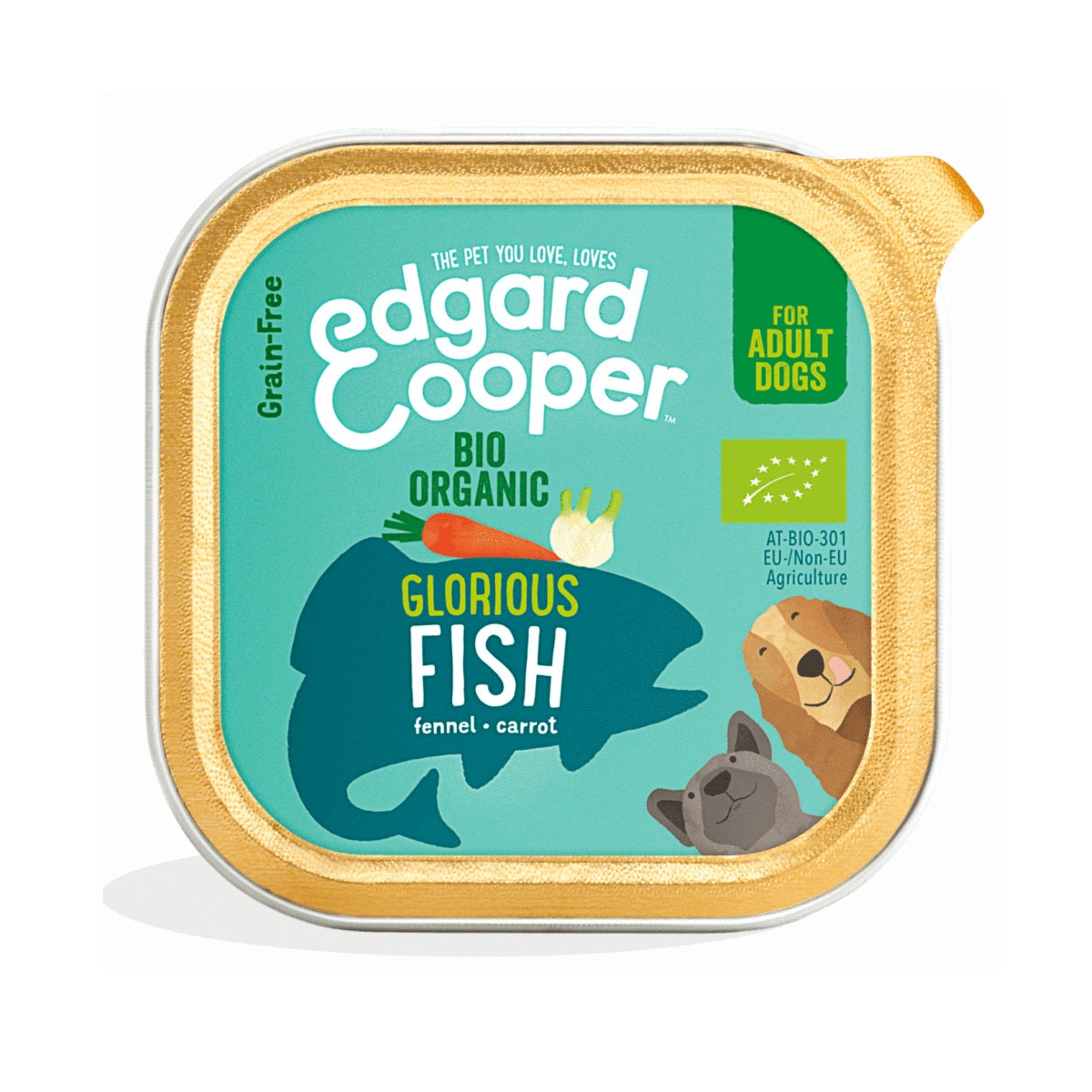 Edgard Cooper konservai šunims su organine žuvimi, 100g -  1