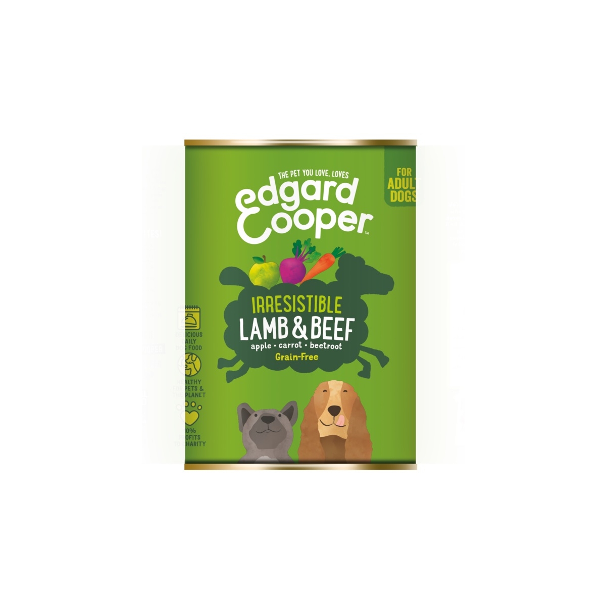 Edgard Cooper konservuotas maistas šunims, su ėriena ir jautiena, 400g - 