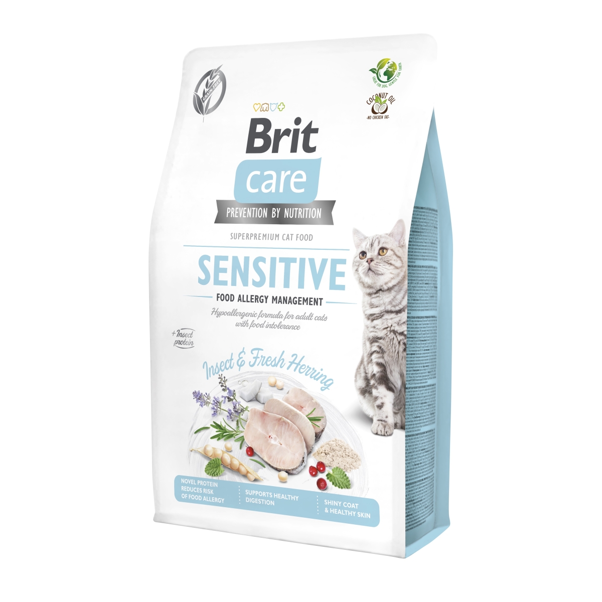 Brit Care Sensitive sausas maistas suaugusioms katėms, 2kg - 