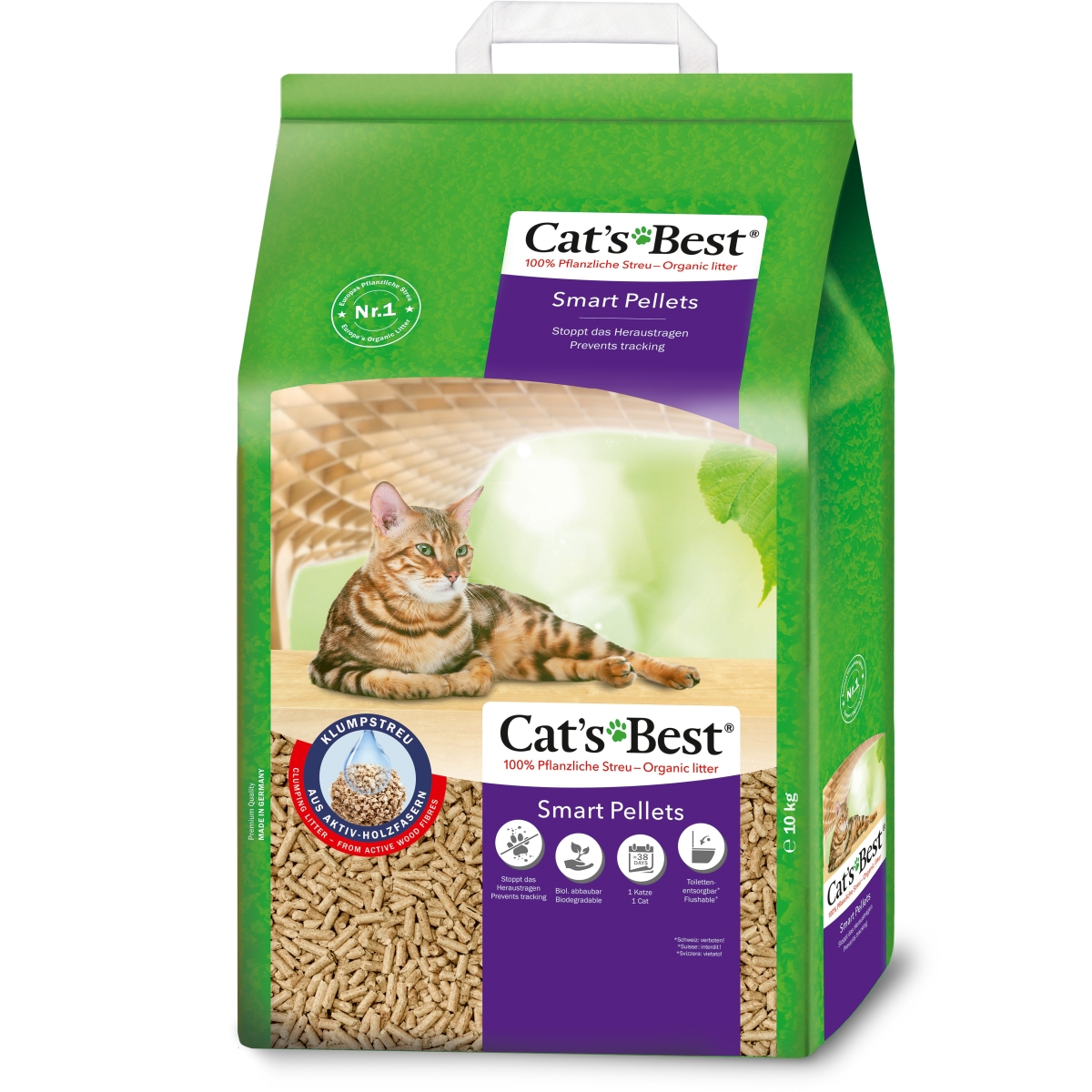 Cat's Best Smart Pellets kraikas katėms, 20 L -  1