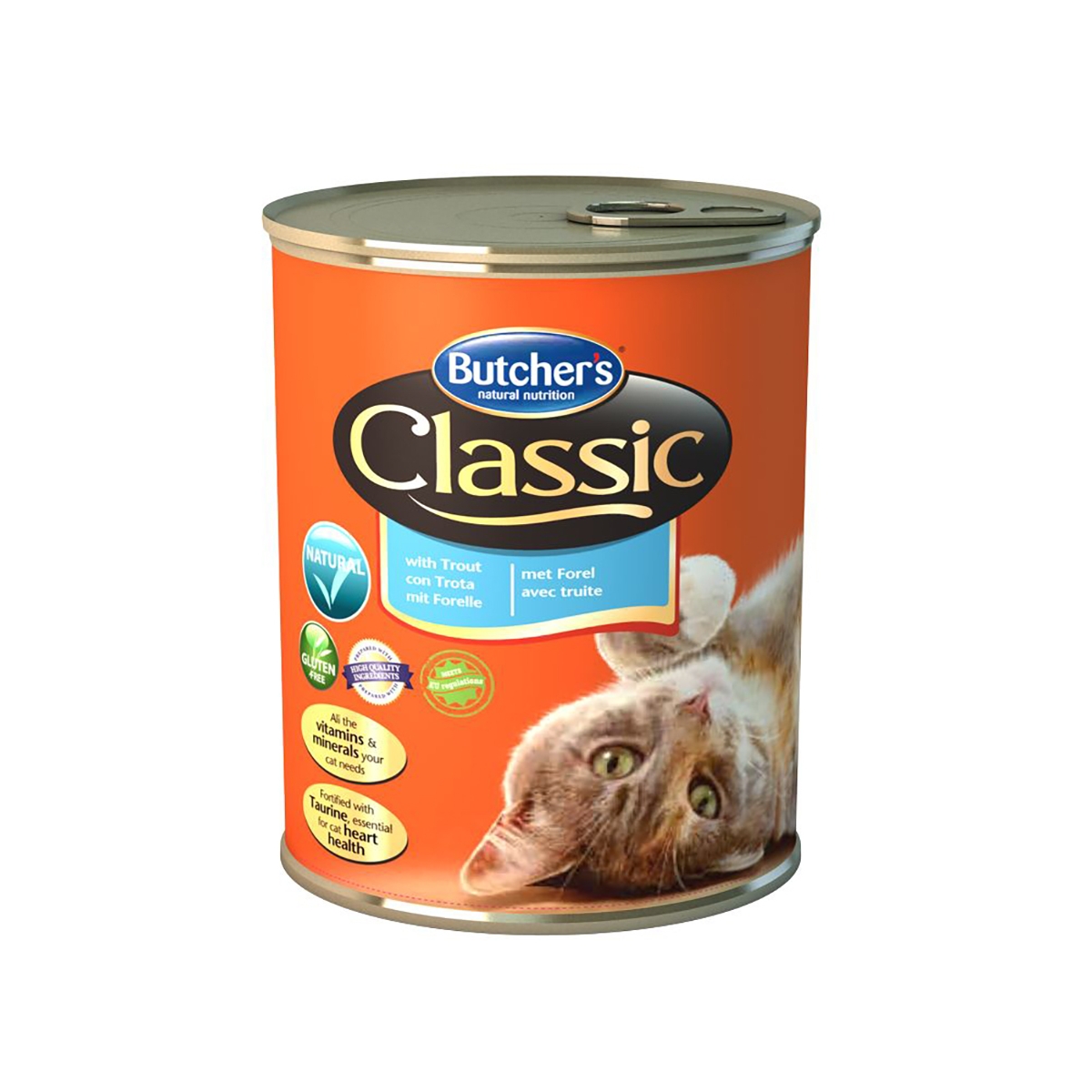 Butcher's Classic upėtakio konservai katėms, 400 g -  1