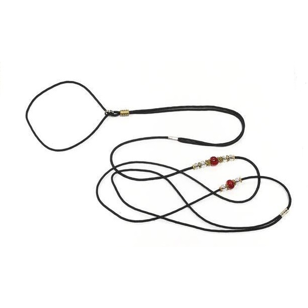 Onega nailoninis parodų pavadėlis su karoliukais 3mm/120cm - 