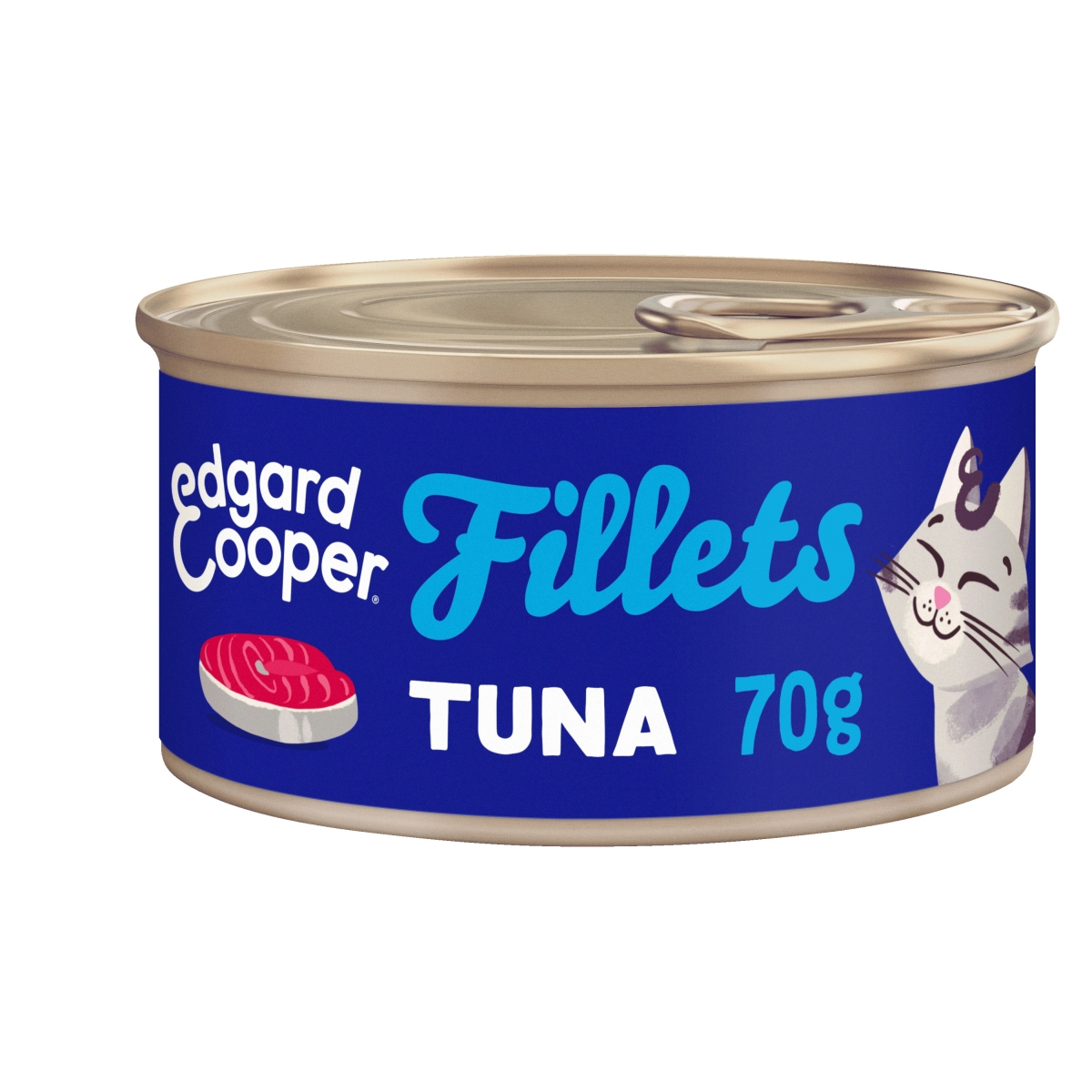 Edgard & Cooper konservuotas maistas katėms su tunu, 70g -  1