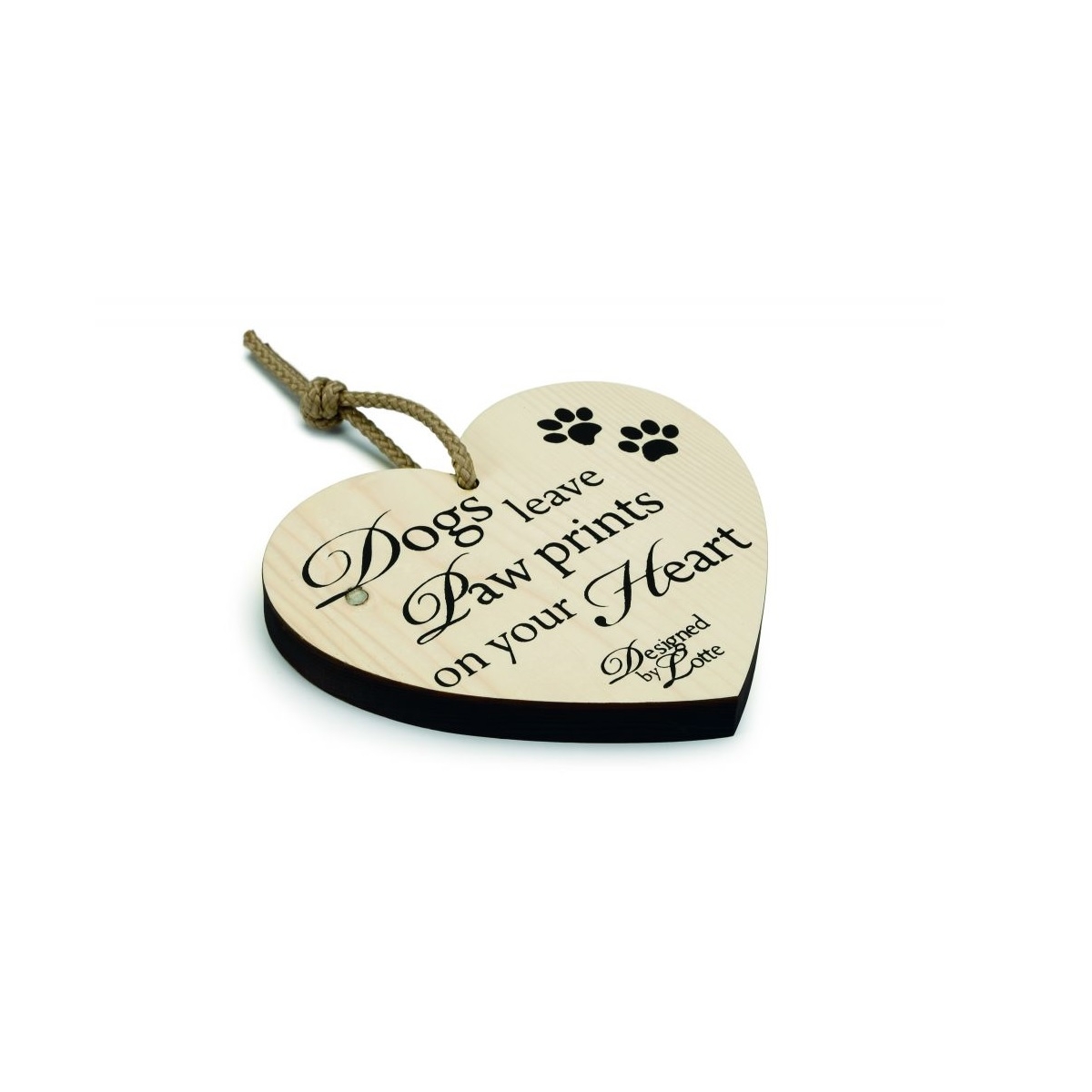 Beeztees širdies formos medinė dekoracija 16 X 16 cm