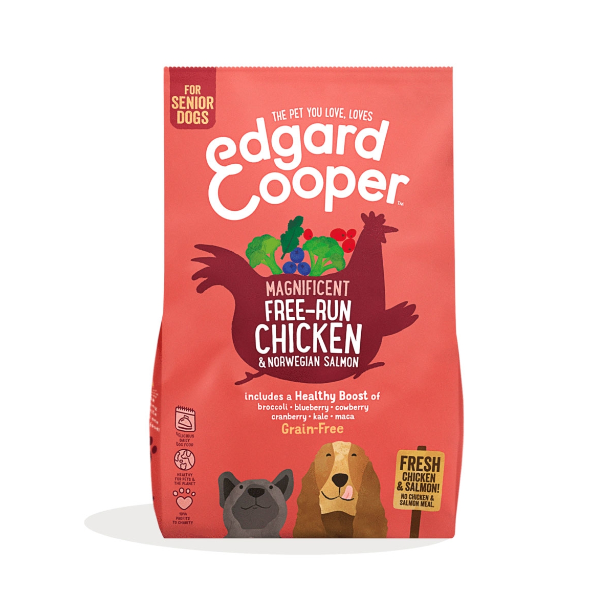 Edgard Cooper maistas šunims-senjorams su vištiena ir lašiša, 2,5kg