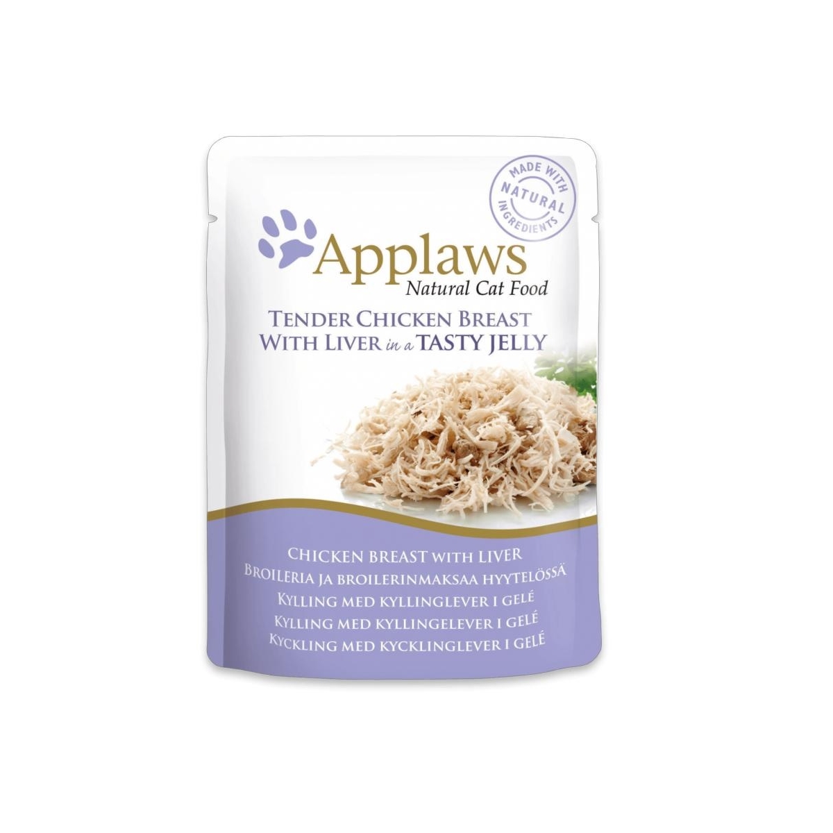 Applaws vištienos kepenėlių ir filė želė katėms, 70 g - 