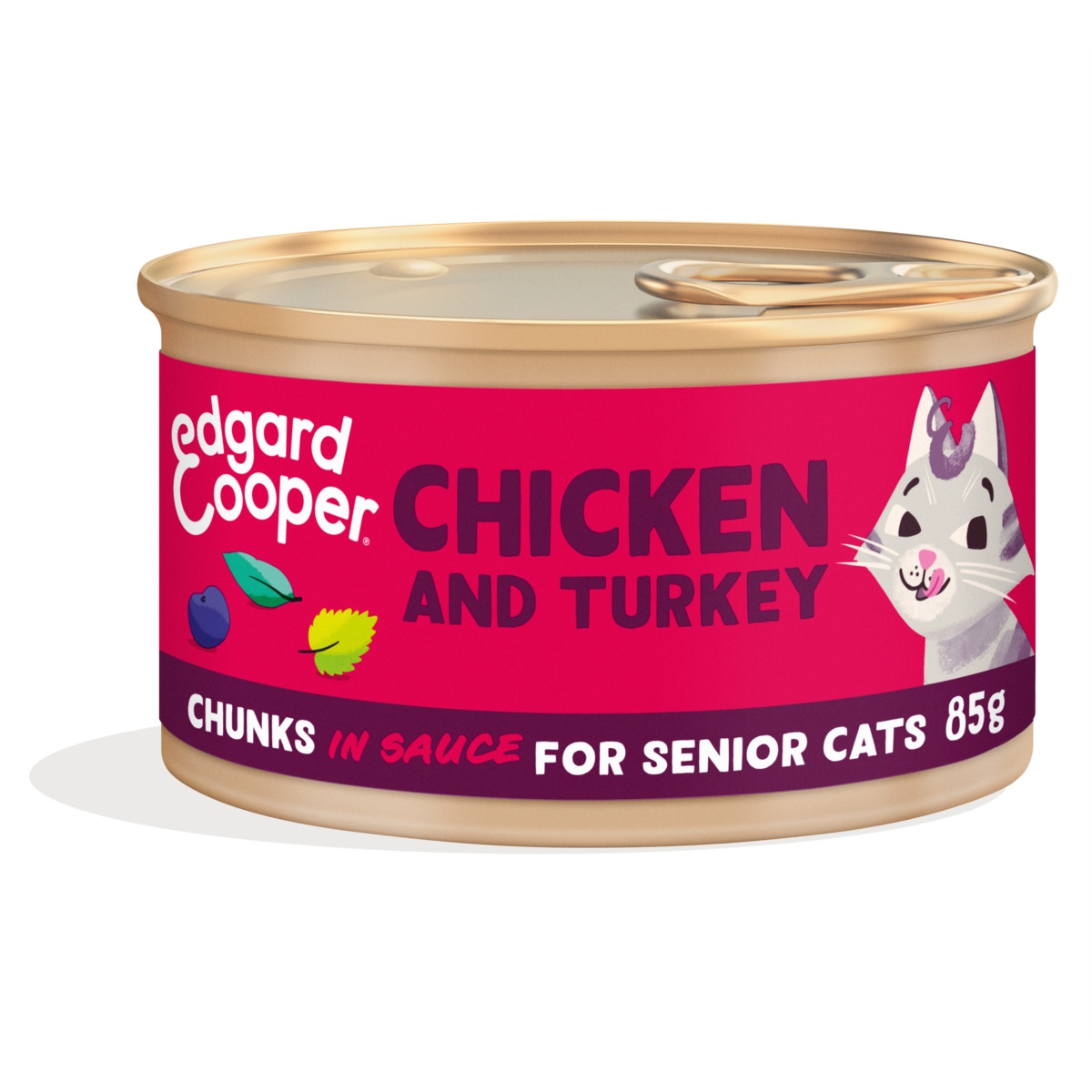 Edgard Cooper konservai senjorėms katėms su vištiena ir kalakut., 85g - 