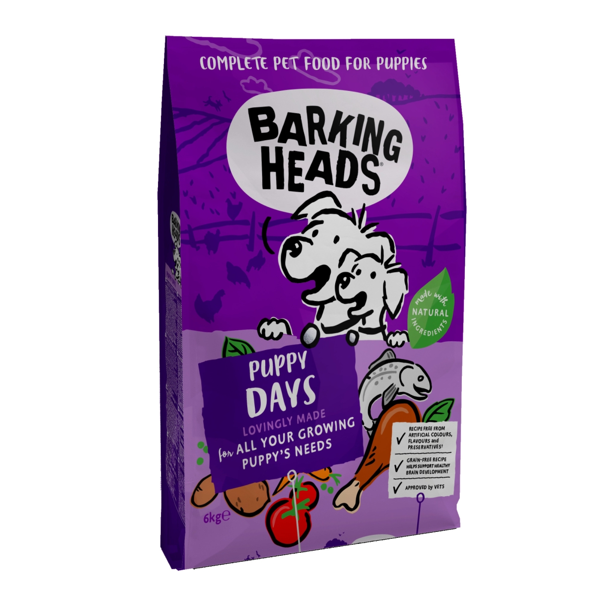Barking Heads Puppy Days sausas maistas šuniukams, 6 kg