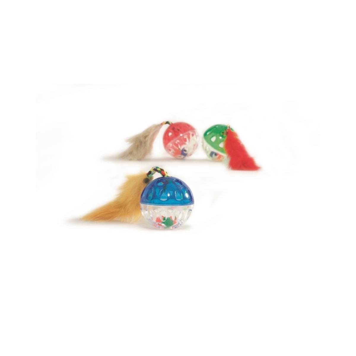 *Beeztees barškantis kamuoliukas katėms, 4,5 cm, įv. rūšių - 