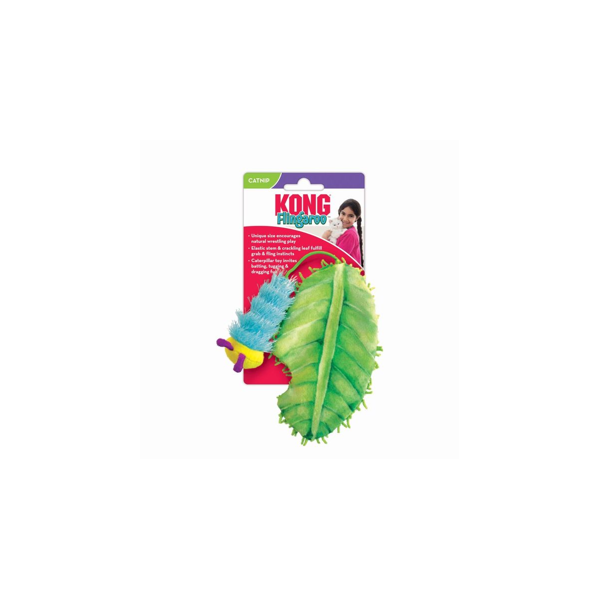 KONG Flingaroo CATerpillar žaislas katėms -  1