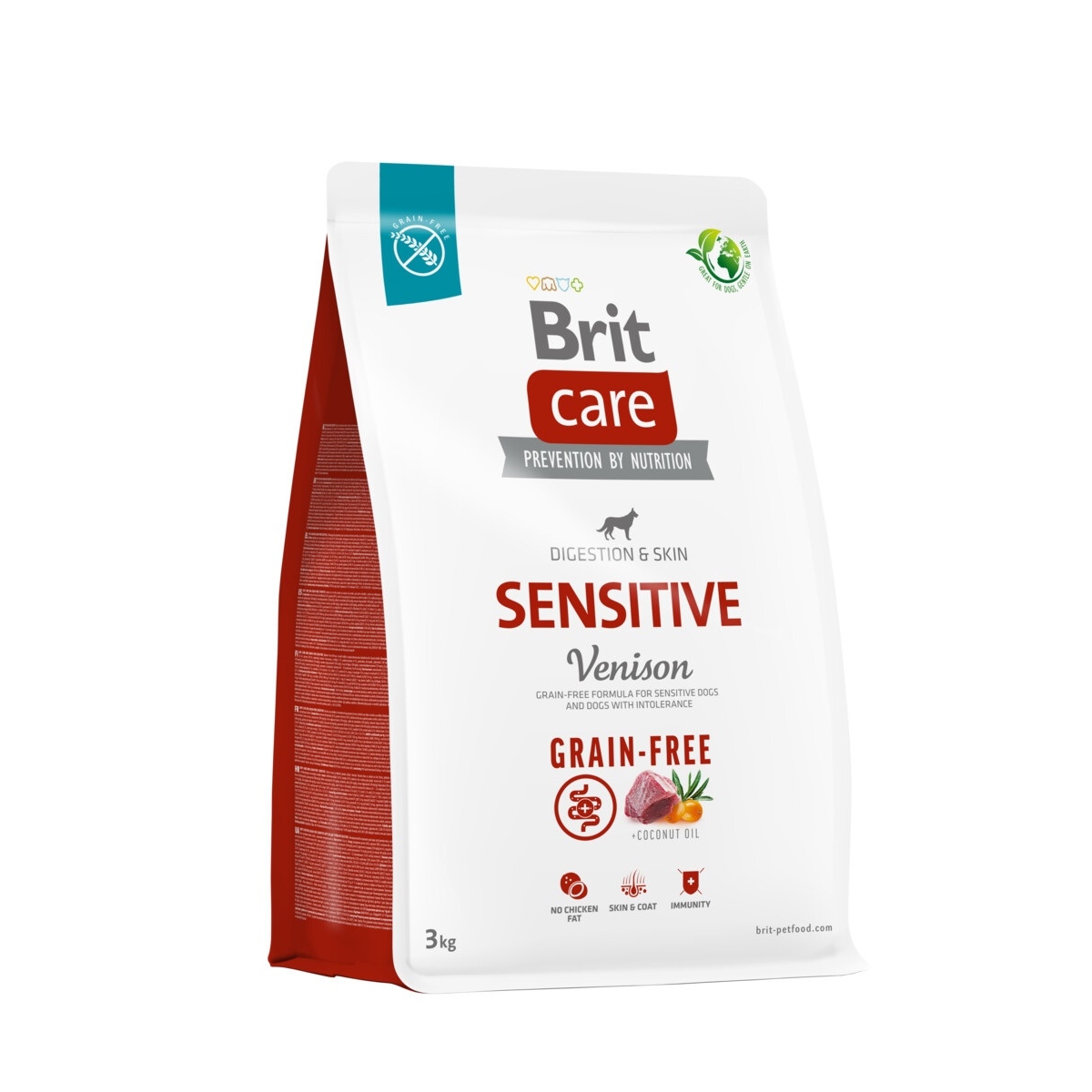 Brit Care Grain-free Sensitive maistas šunims su elniena, 3 kg - 