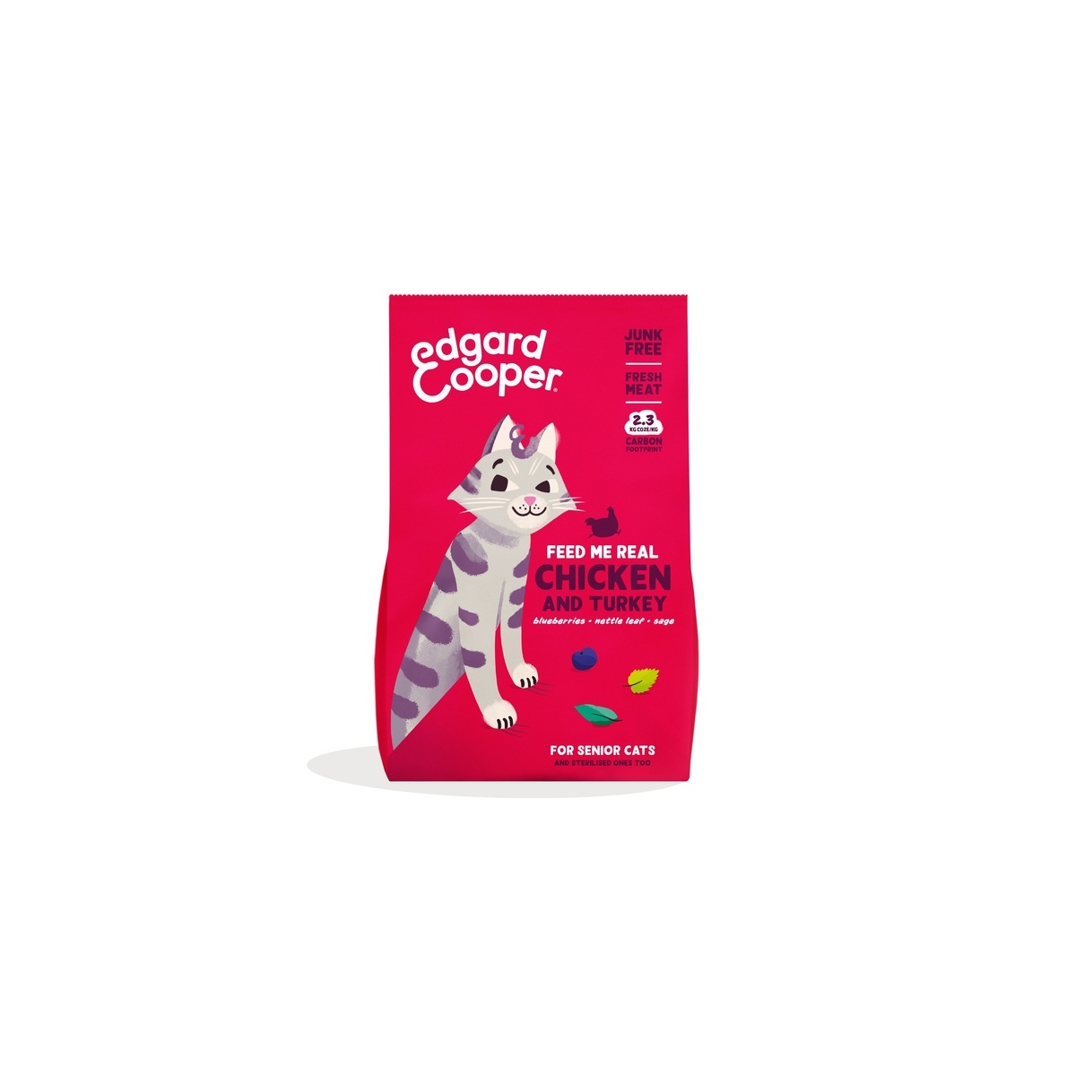 Edgard Cooper sausas maistas katėms-senjorėms su višt. ir kalakut. 2kg -  1