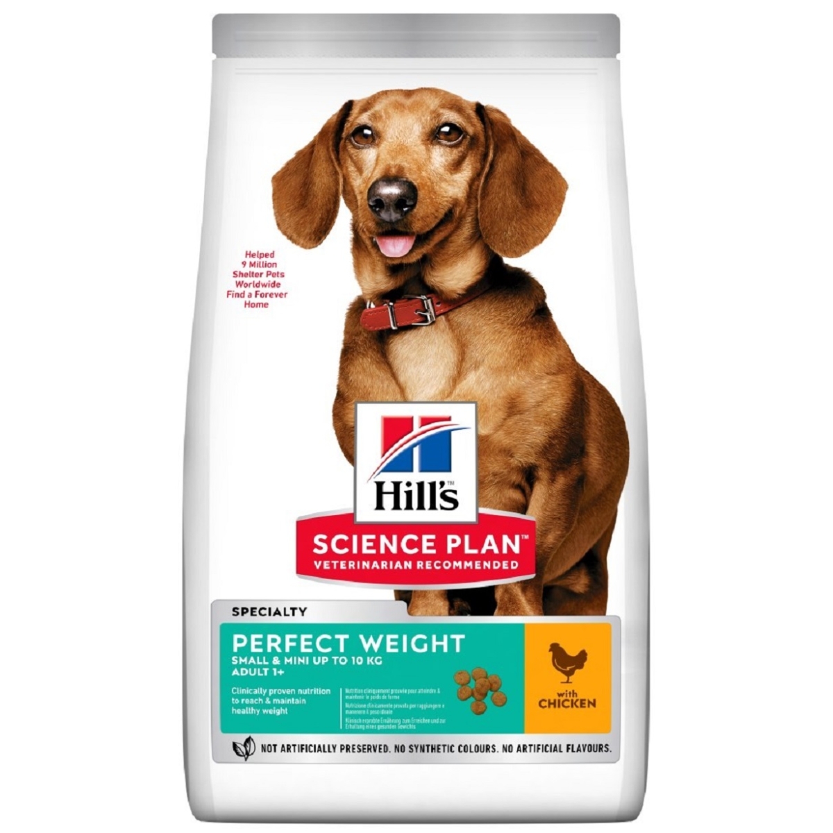 Hill´s Canine Perfect Weight Small&Mini maistas šunims su vištiena 1.5kg. - 
