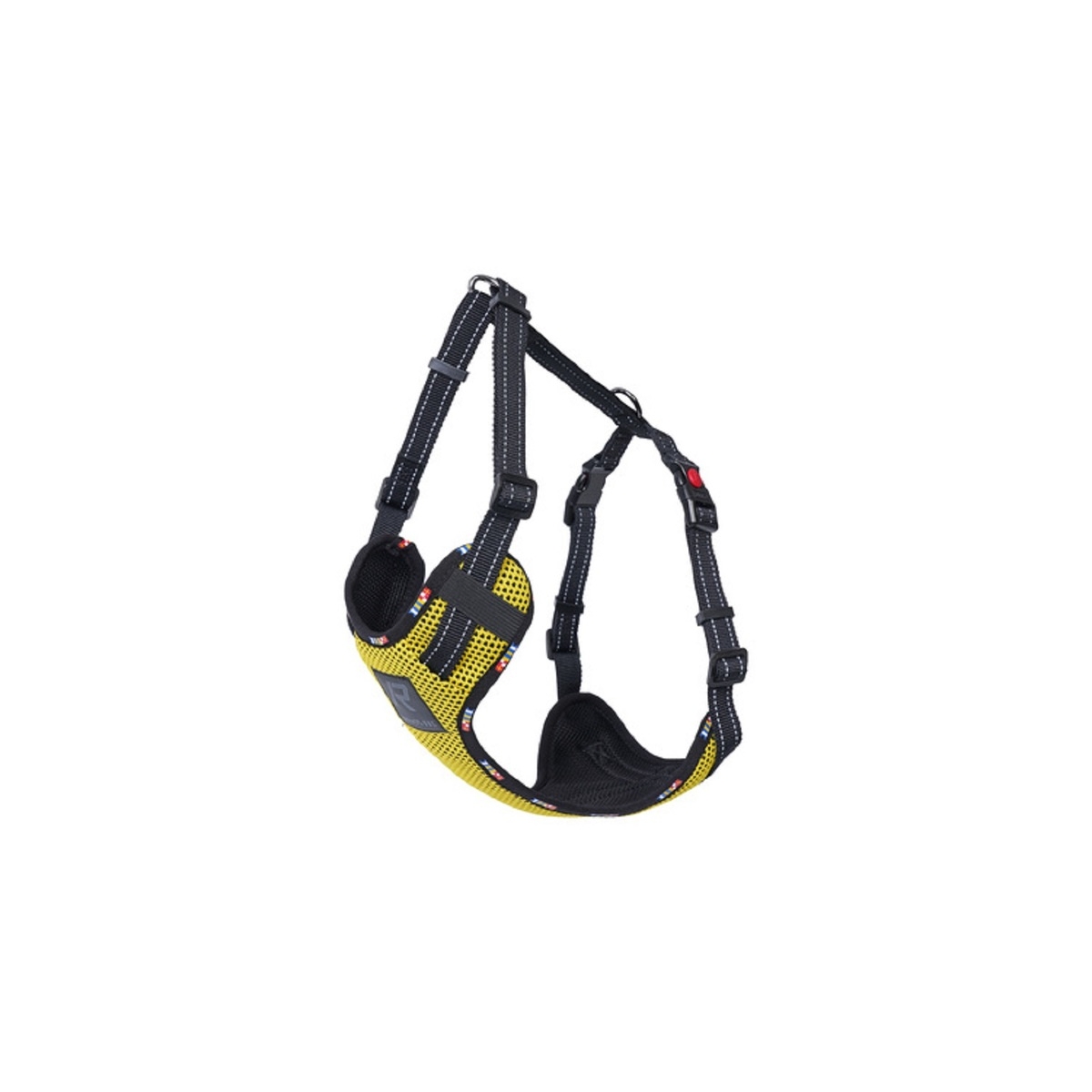 Rukka Bliss Eco petnešos šunims, M, juoda, geltona - 