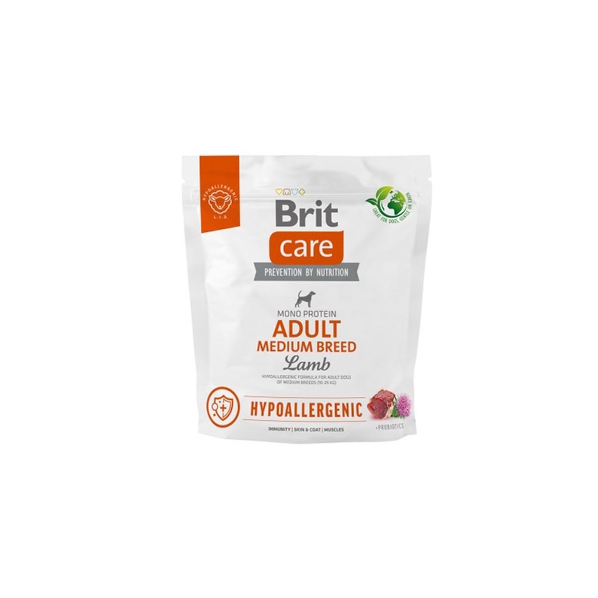 Brit Care hipoalerginis sausas maistas šunims su ėriena, 1kg - 
