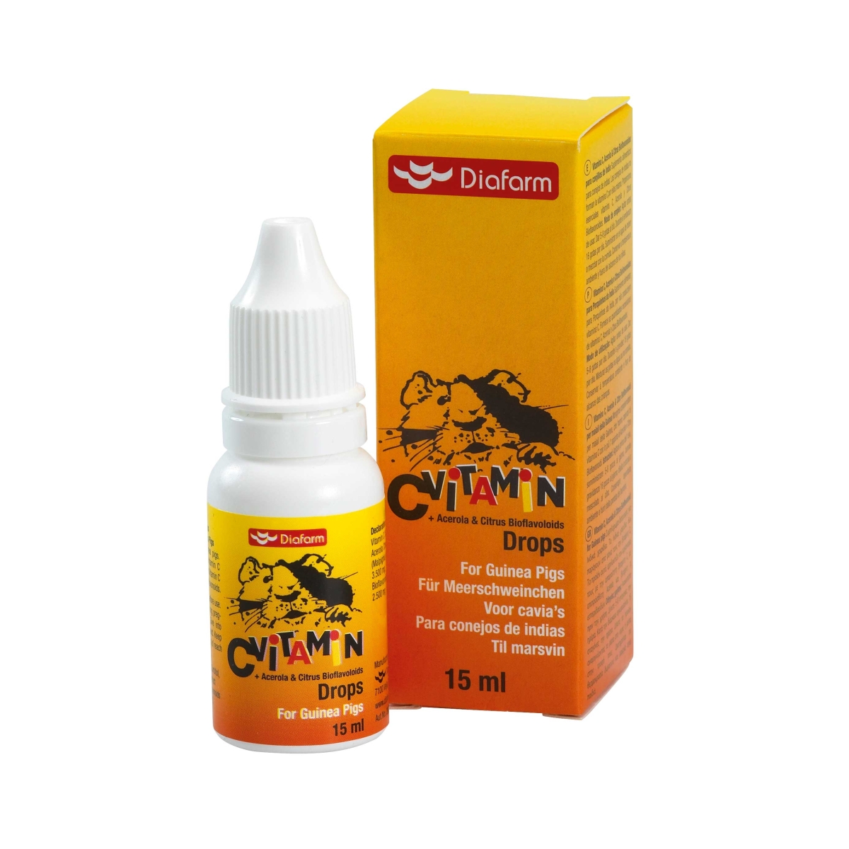 Diafarm vit.c lašai jūrų kiaulytėms 15 ml - 