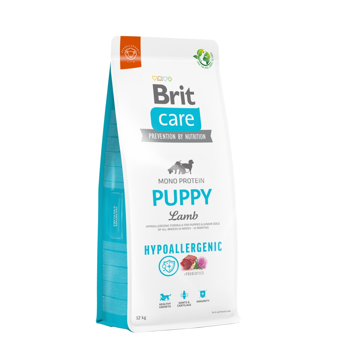Brit Care hipoalerginis šuniukų sausas maistas, ėriena/ryžiai, 12kg - 