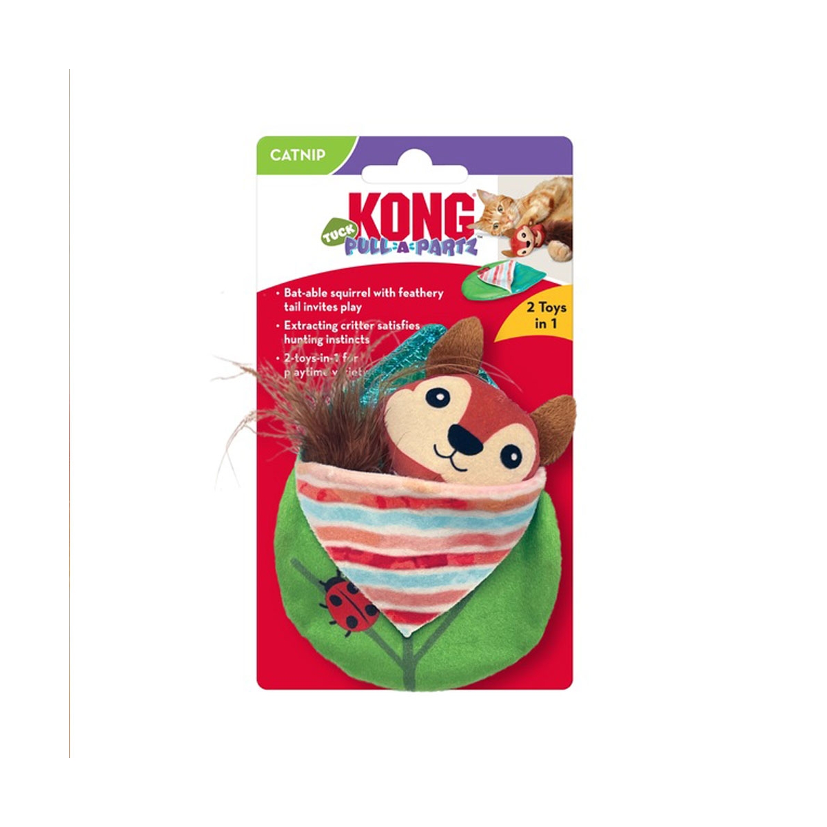 KONG Pull-A-Partz paslepiamas žaislas katėms -  1
