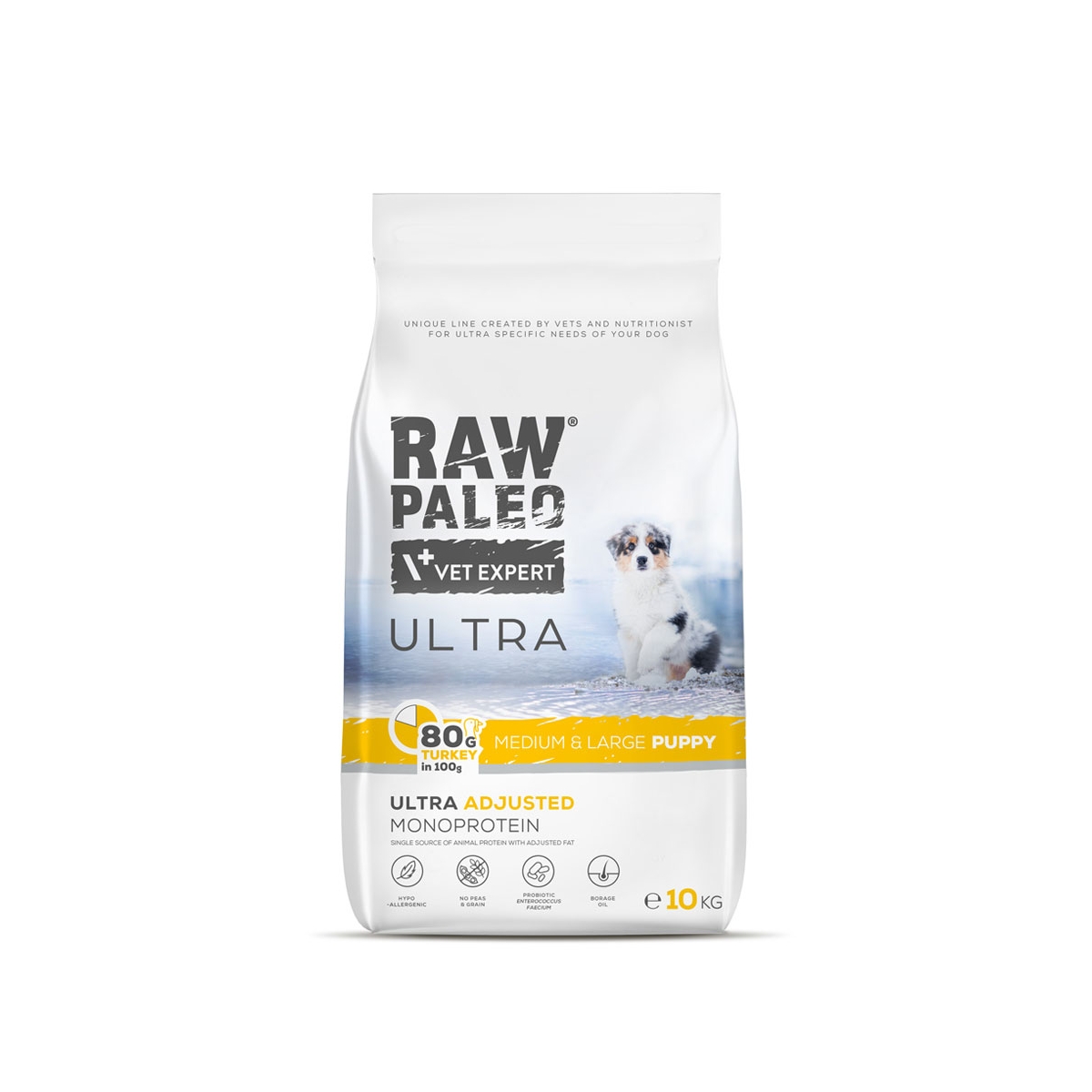 Raw Paleo Ultra puppy medium&large maistas šuniukams su kalakut. 10kg -  1