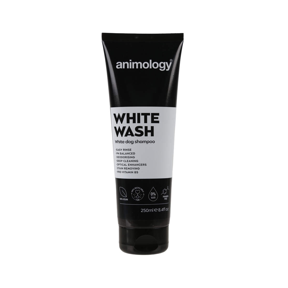 ANIMOLOGY WHITE ŠAMPŪNAS BALTAM KAILIUI, 250 ML - 