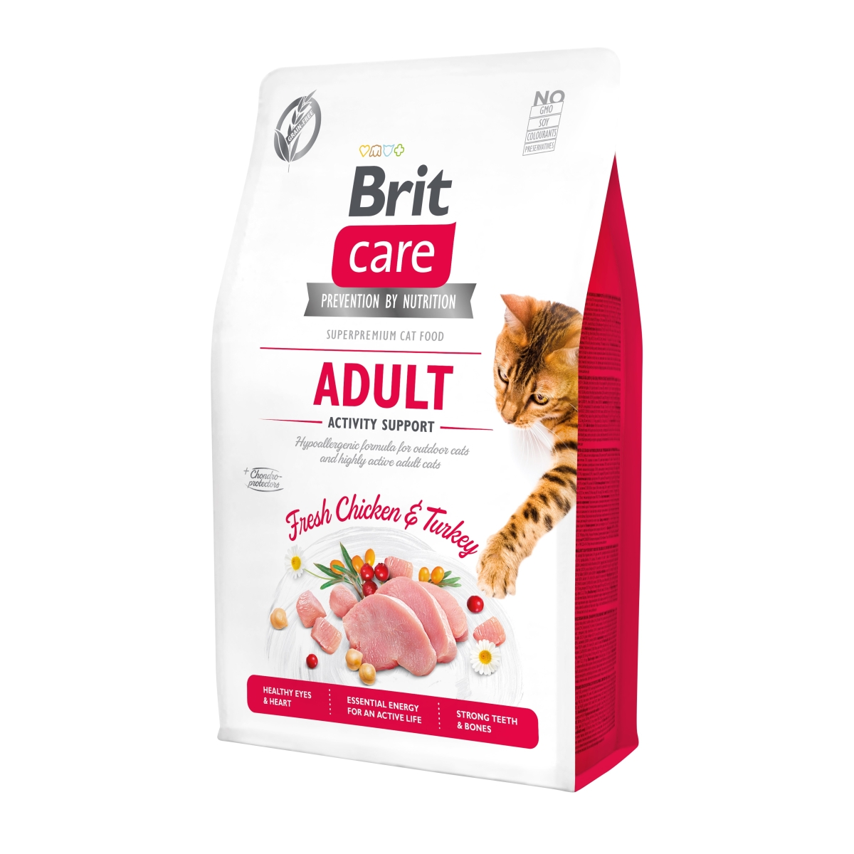 Brit Care sausas maistas suaugusioms katėms vištiena/kalakutiena, 2 kg - 