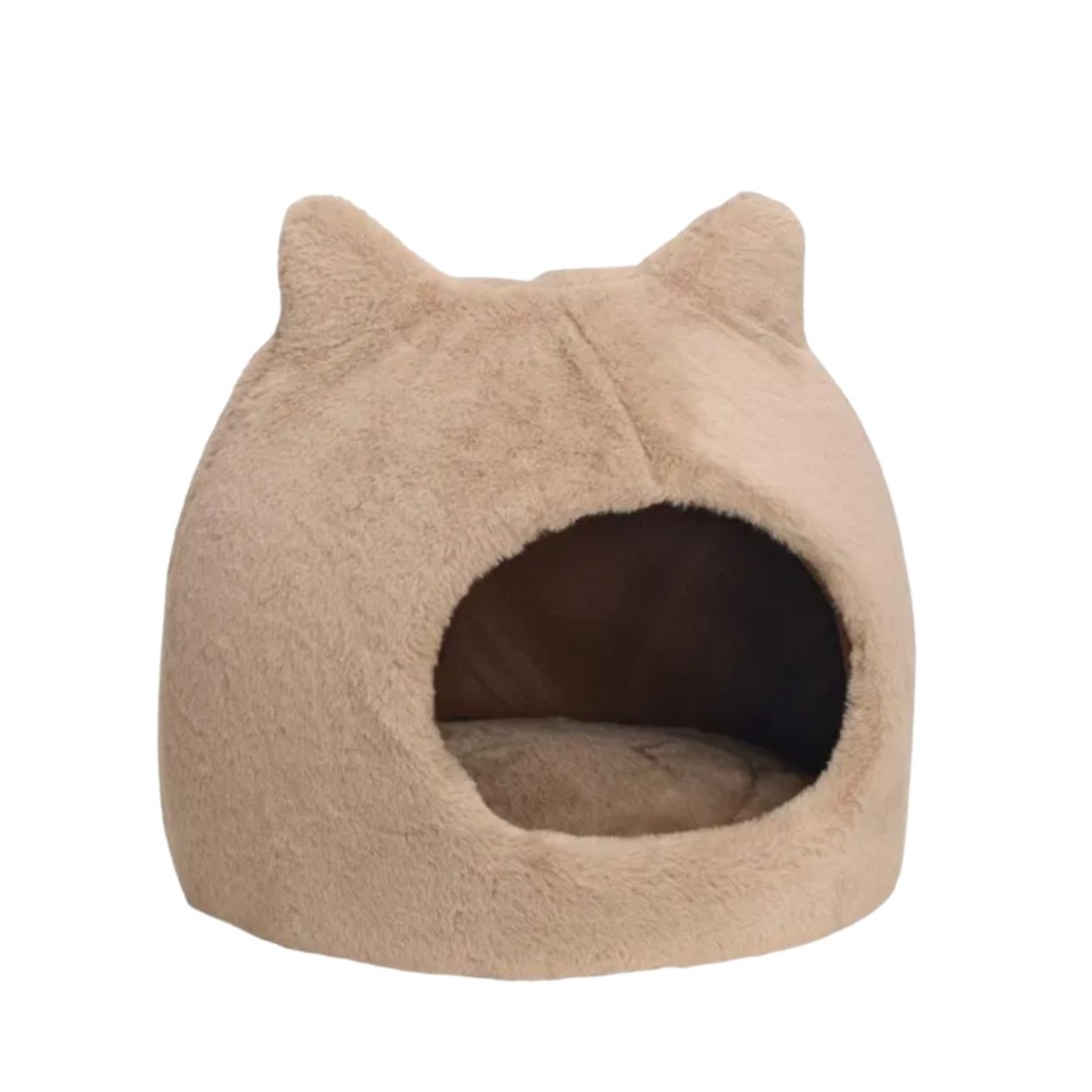 Little & Bigger Cosy-Xmas Katės galvos formos guolis, šviesiai rudas - 