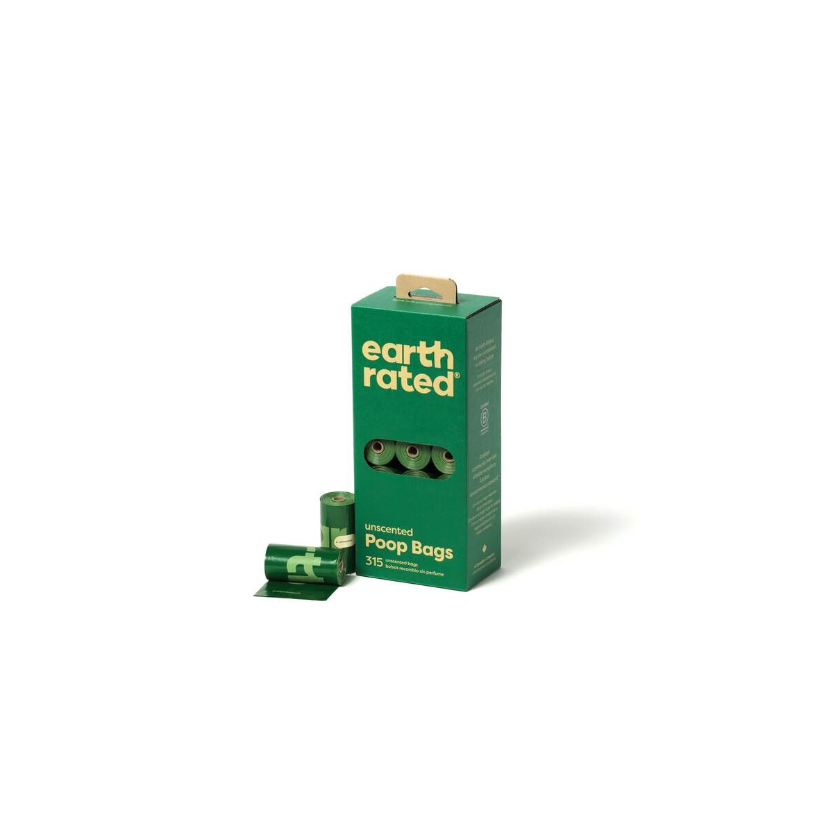 Earth Rated bekvapiai higieninių maišelių ritinėliai, 315 vnt - 