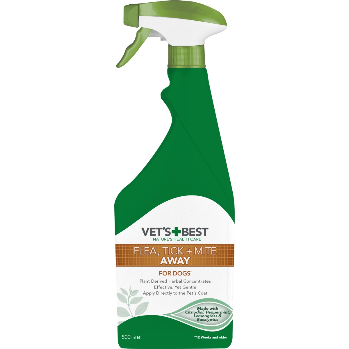 Vet's Best Flea, Tick + Mite Away purškalas šunims nuo parazitų, 500ml -  1