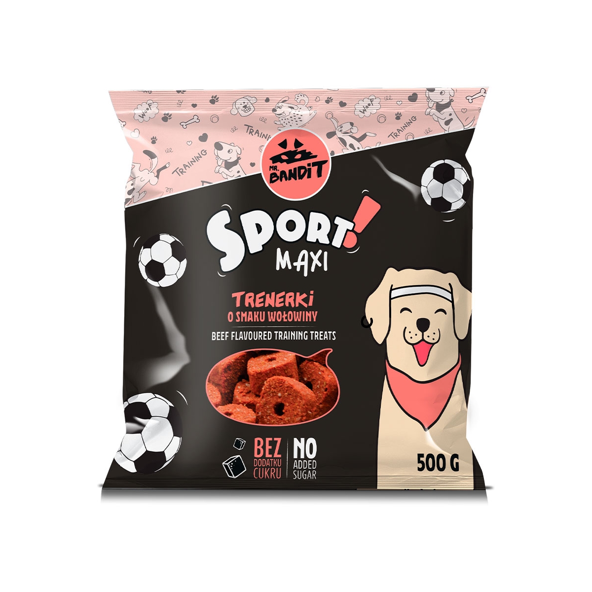 Mr. Bandit Sport Maxi skanėstai šunims su jautiena, 500 g - 