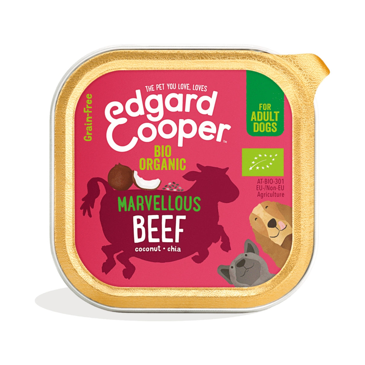 Edgard Cooper konservai šunims su jautiena, 100g