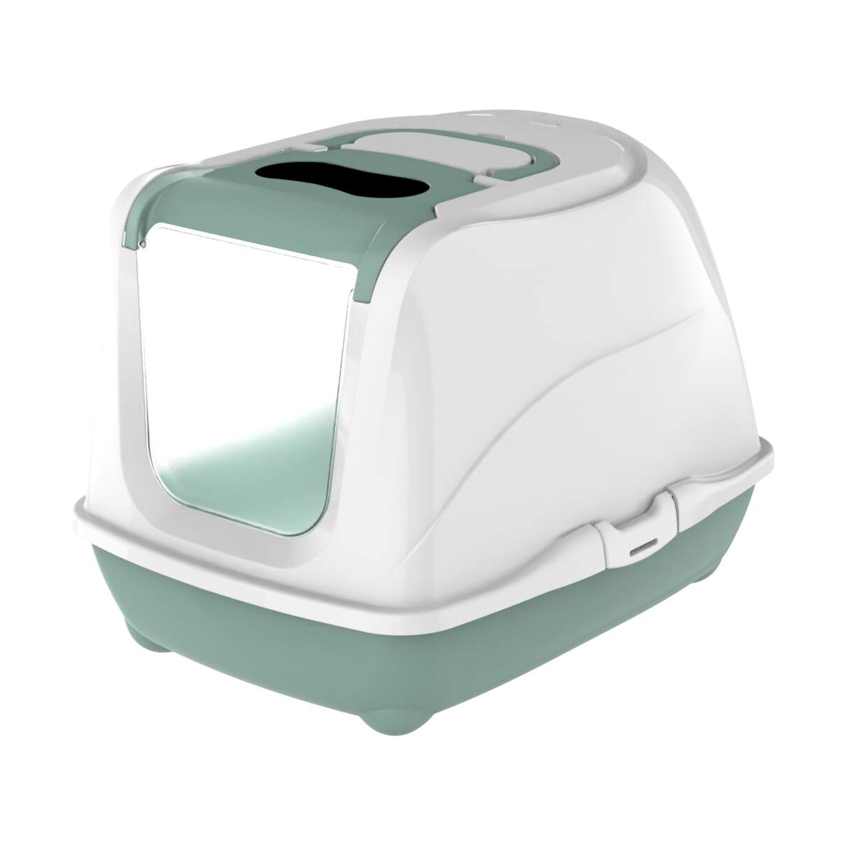 MODERNA ATIDAROMAS TUALETAS KATĖMS, ŠVELNIAI ŽALIOS SPALVOS - 