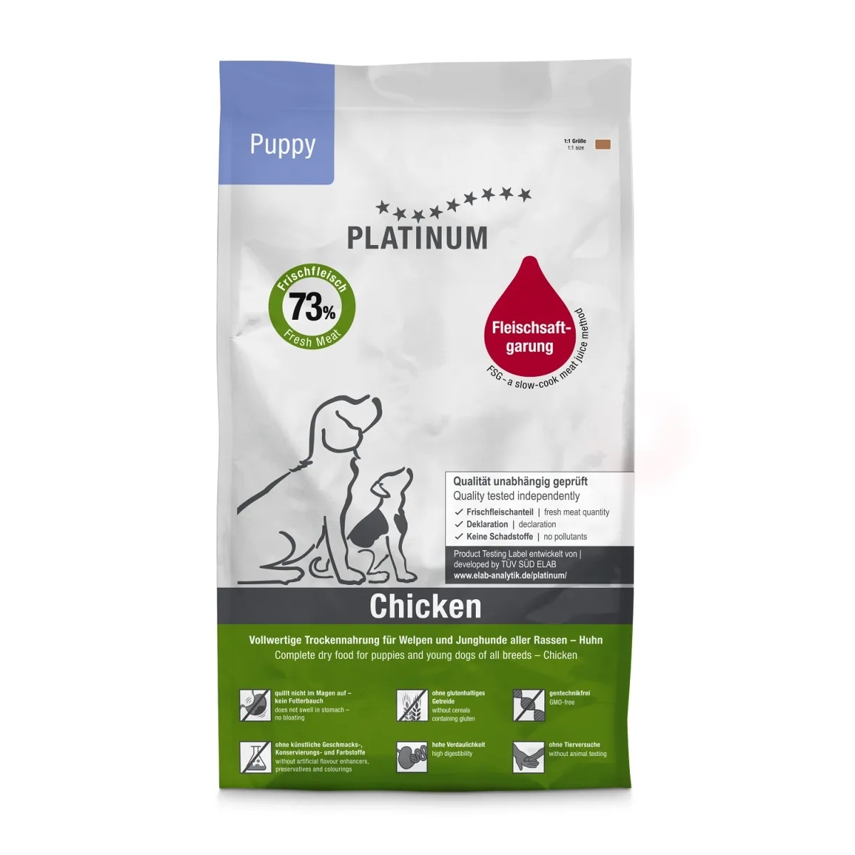 Platinum Puppy sausas maistas šuniukams su vištiena, 1,5 kg -  1