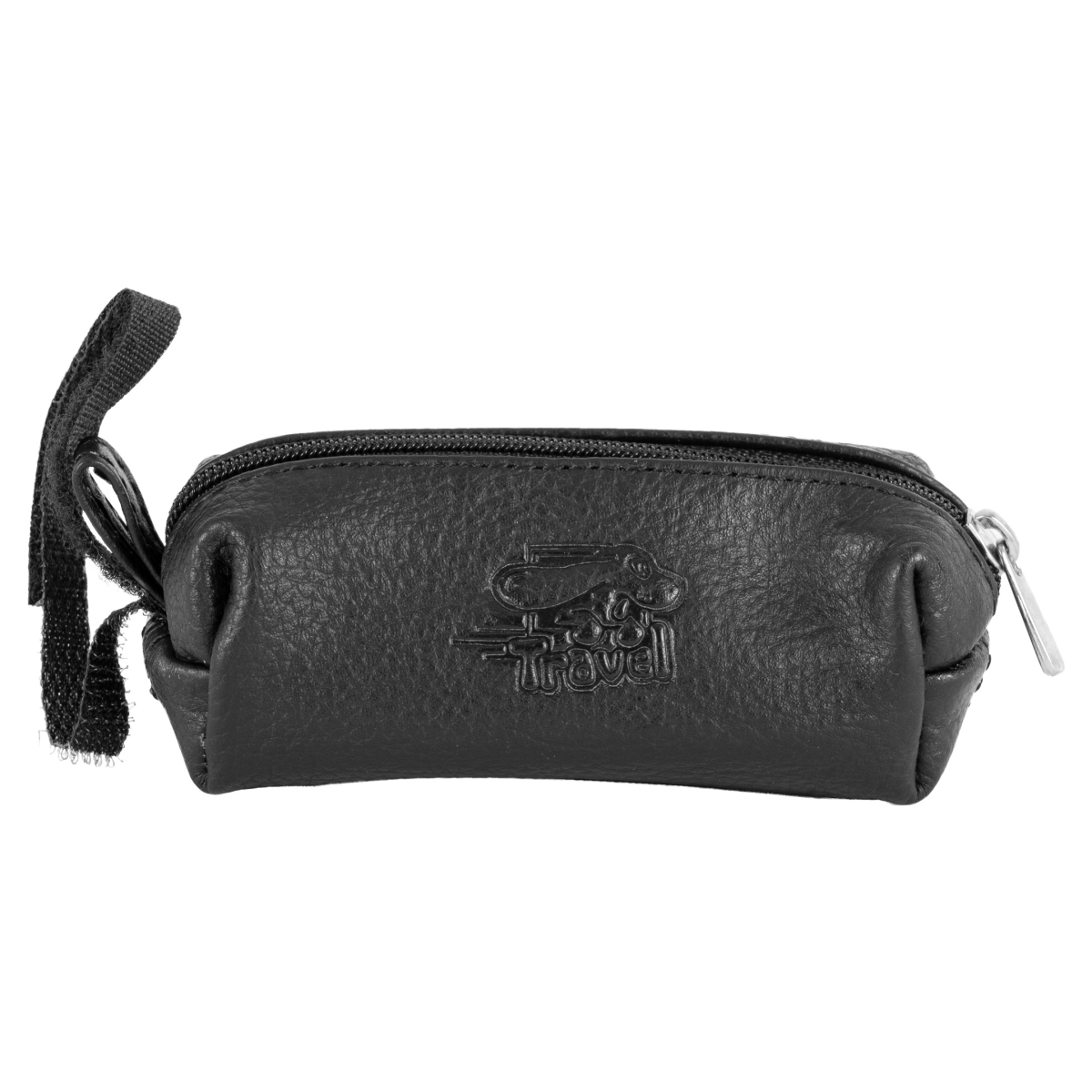 Travel higieninių maišelių odinis dėklas, 11x4x4 cm, juodas - 