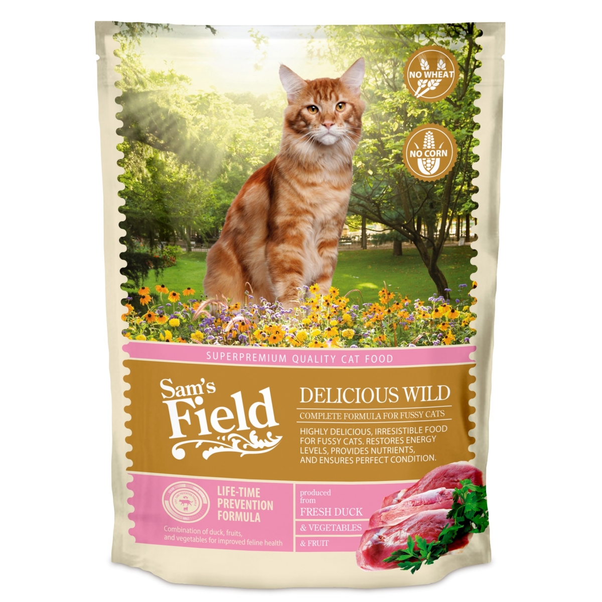 Sam's Field complete delicious wild maistas katėms 2,5kg - 