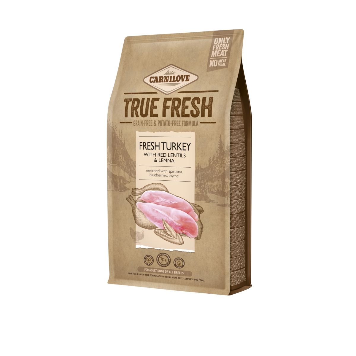 Carnilove True Fresh maistas šunims su kalakutiena, 1,4kg - 