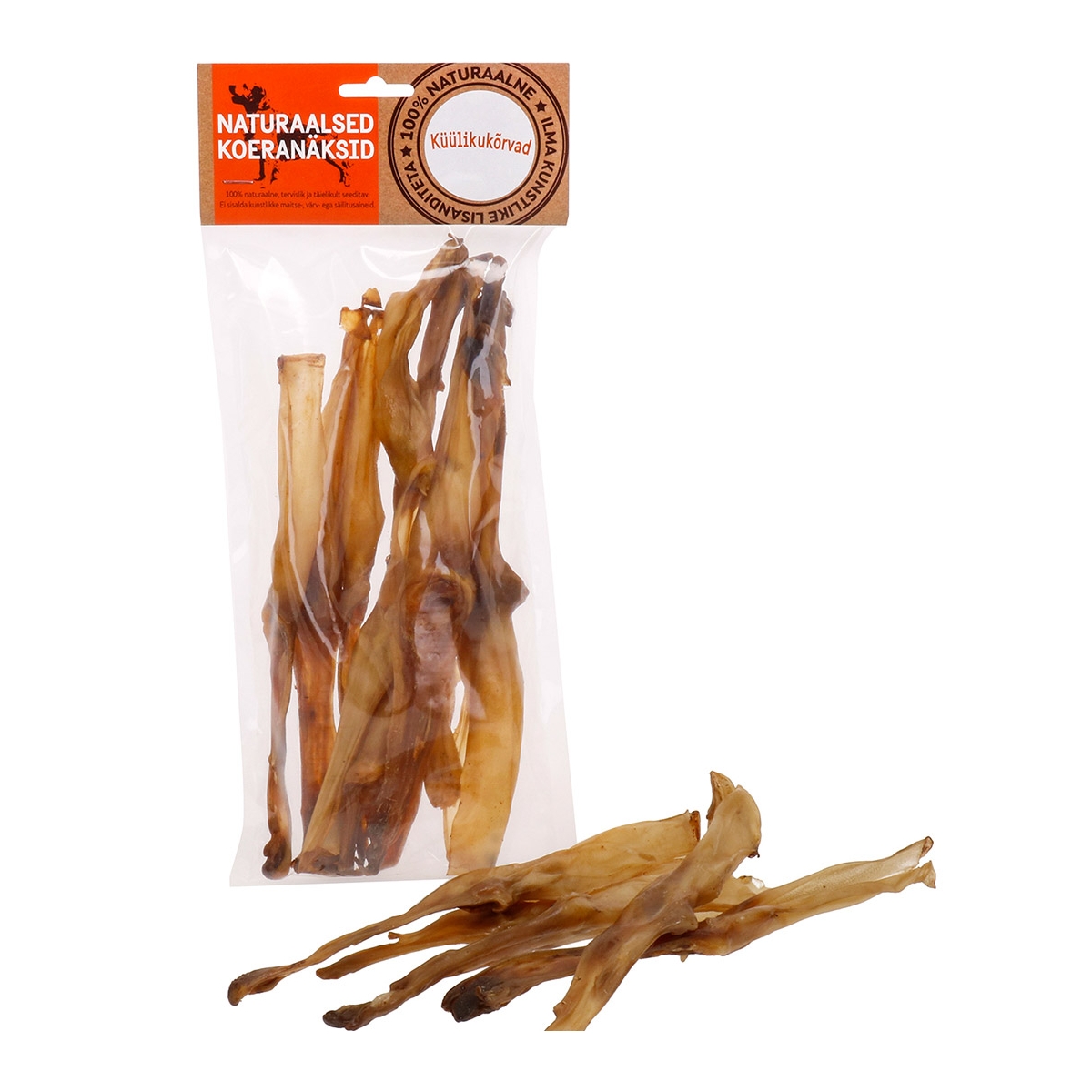 Palmar džiovintos baltos triušio ausys 500g - 