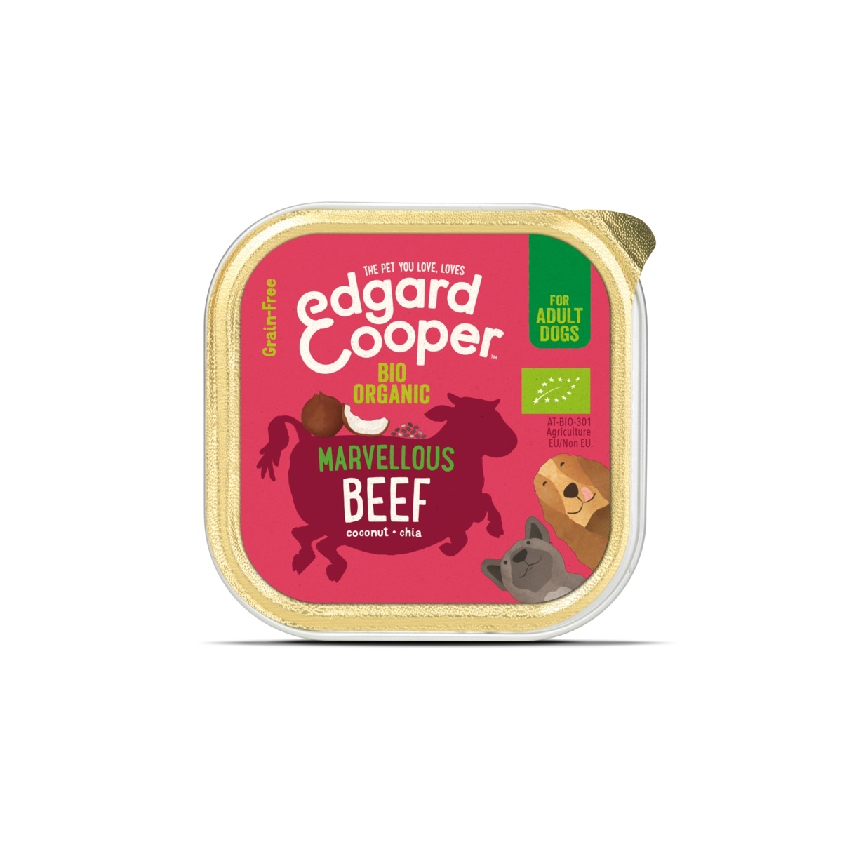 Edgard Cooper konservai šunims, su ekologiška jautiena, 100g - 