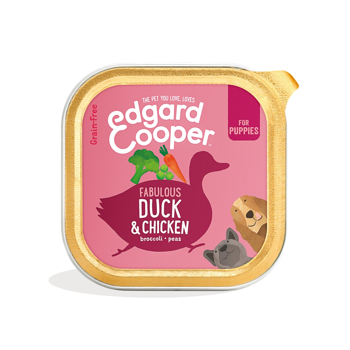 Edgard Cooper konservai šuniukams su antiena ir vištiena, 300 g -  1