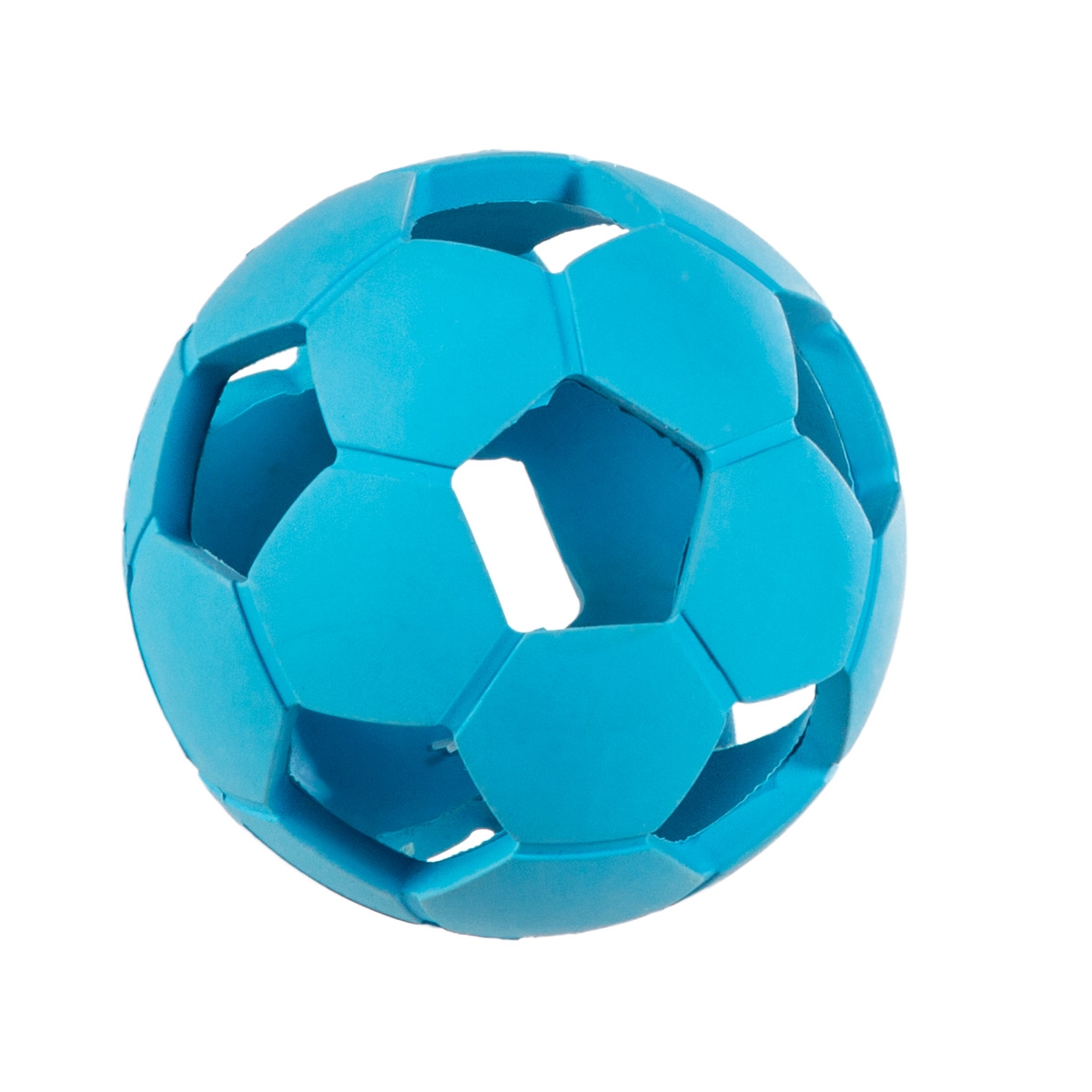 Little & Bigger mažas guminis futbolo kamuoliukas šunims, mėlynas - 